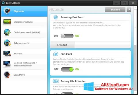 Screenshot Easy Settings Windows 8.1