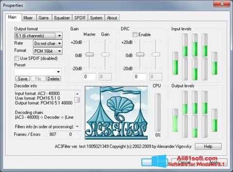 Screenshot AC3Filter Windows 8.1