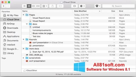 Screenshot iCloud Windows 8.1