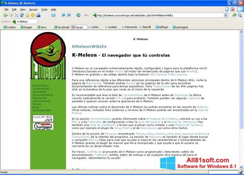 Screenshot K-Meleon Windows 8.1