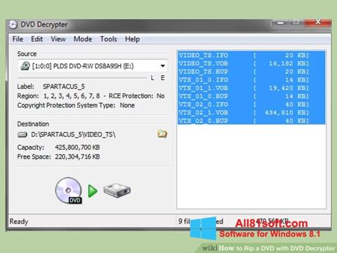 Screenshot DVD Decrypter Windows 8.1