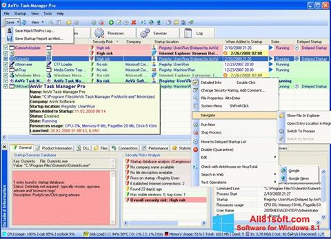 Screenshot AnVir Task Manager Windows 8.1