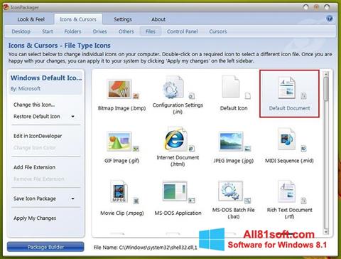 Screenshot IconPackager Windows 8.1