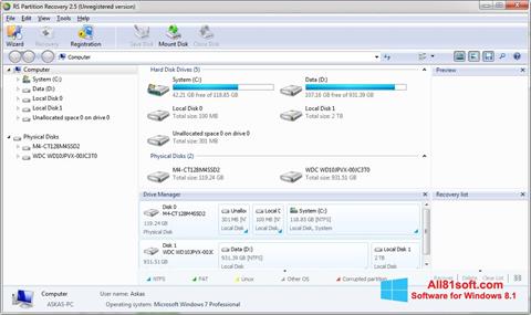 Screenshot RS Partition Recovery Windows 8.1
