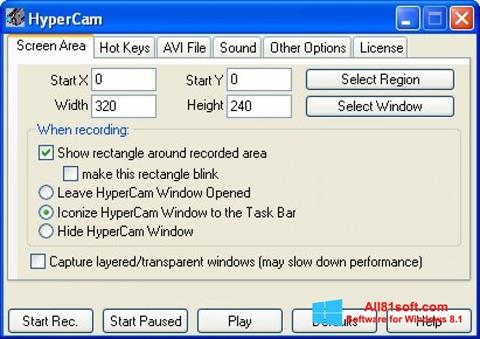 Screenshot HyperCam Windows 8.1