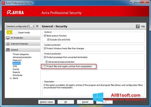 Screenshot Avira Professional Security Windows 8.1