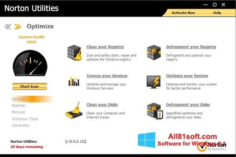 Screenshot Norton Utilities Windows 8.1