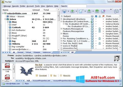 Screenshot The Bat! Windows 8.1